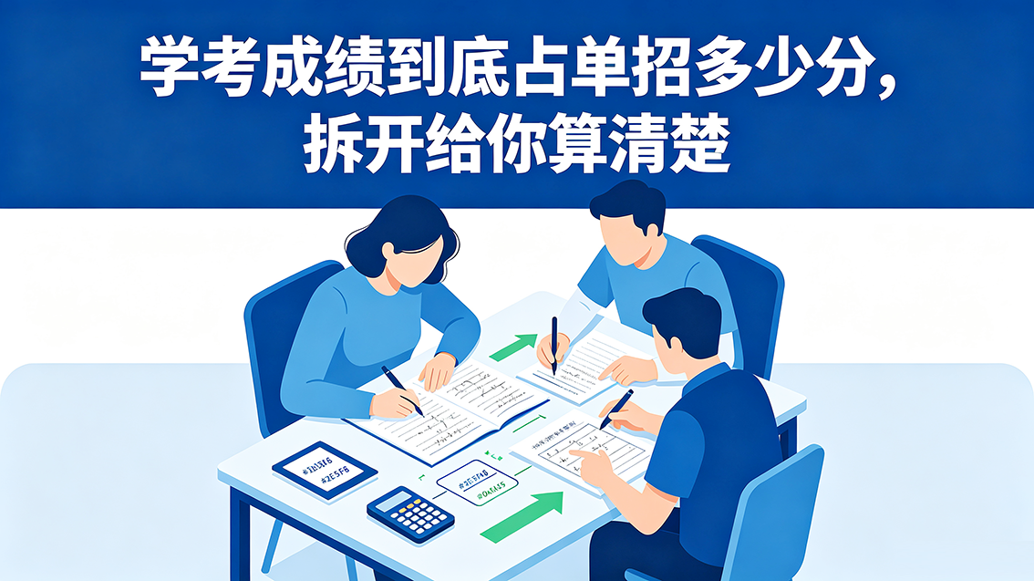 家长课堂｜学考成绩到底占单招多少分，拆开给你算清楚