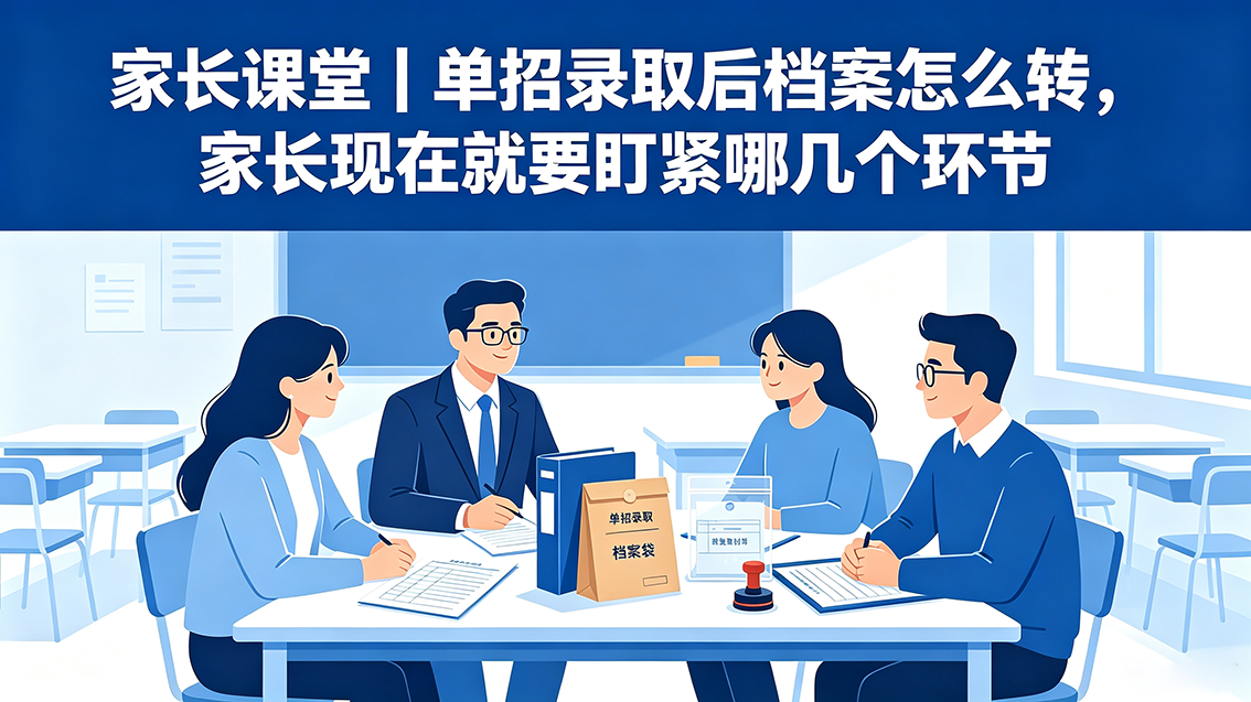 家长课堂｜家长课堂｜单招录取后档案怎么转，家长现在就要盯紧哪几个环节