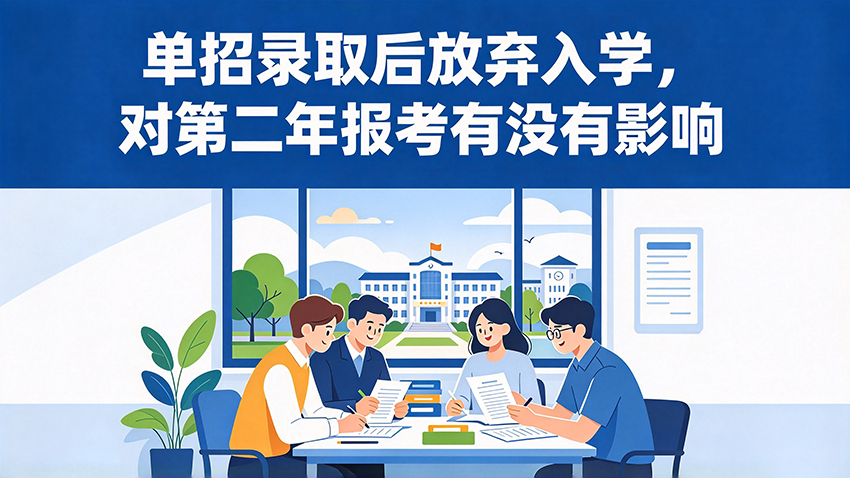 家长课堂｜单招录取后放弃入学，对第二年报考有没有影响
